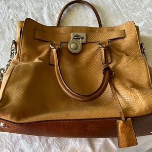 Michael Kors brown leather shoulder bag